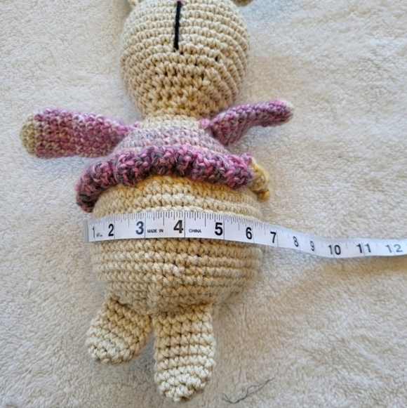 Hotsie Totsie Bunny Crochet Plushie 15 Inches, Christmas Stocking Ready - Picture 6 of 6